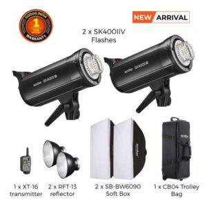 Godox SK400II-V Studio Flash Monolight 400Ws 2-Light Kit